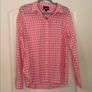 JCrew Women’s Pink Gingham Shirt